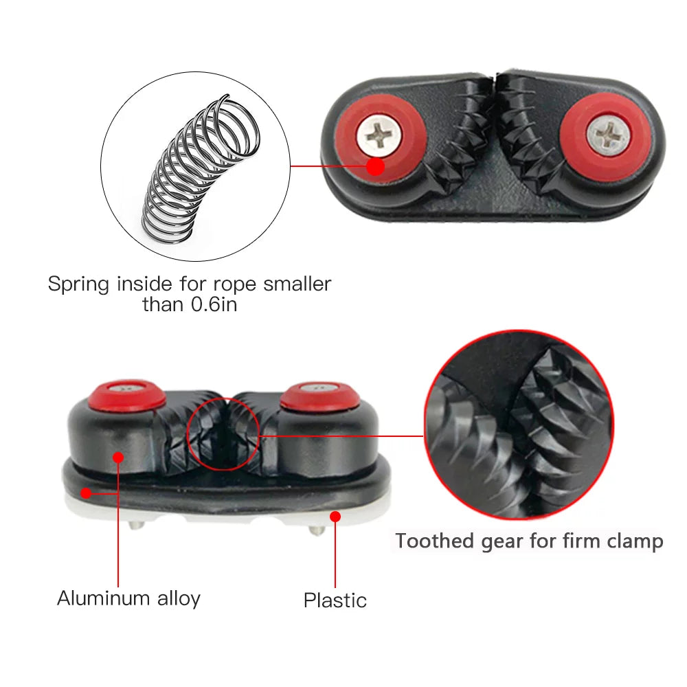 2PCSize Kayak Cam Cleat Boat Canoe Sizeailing Boat Dinghy Aluminum Cam Cleats Fast Entry Kayak Cleats
