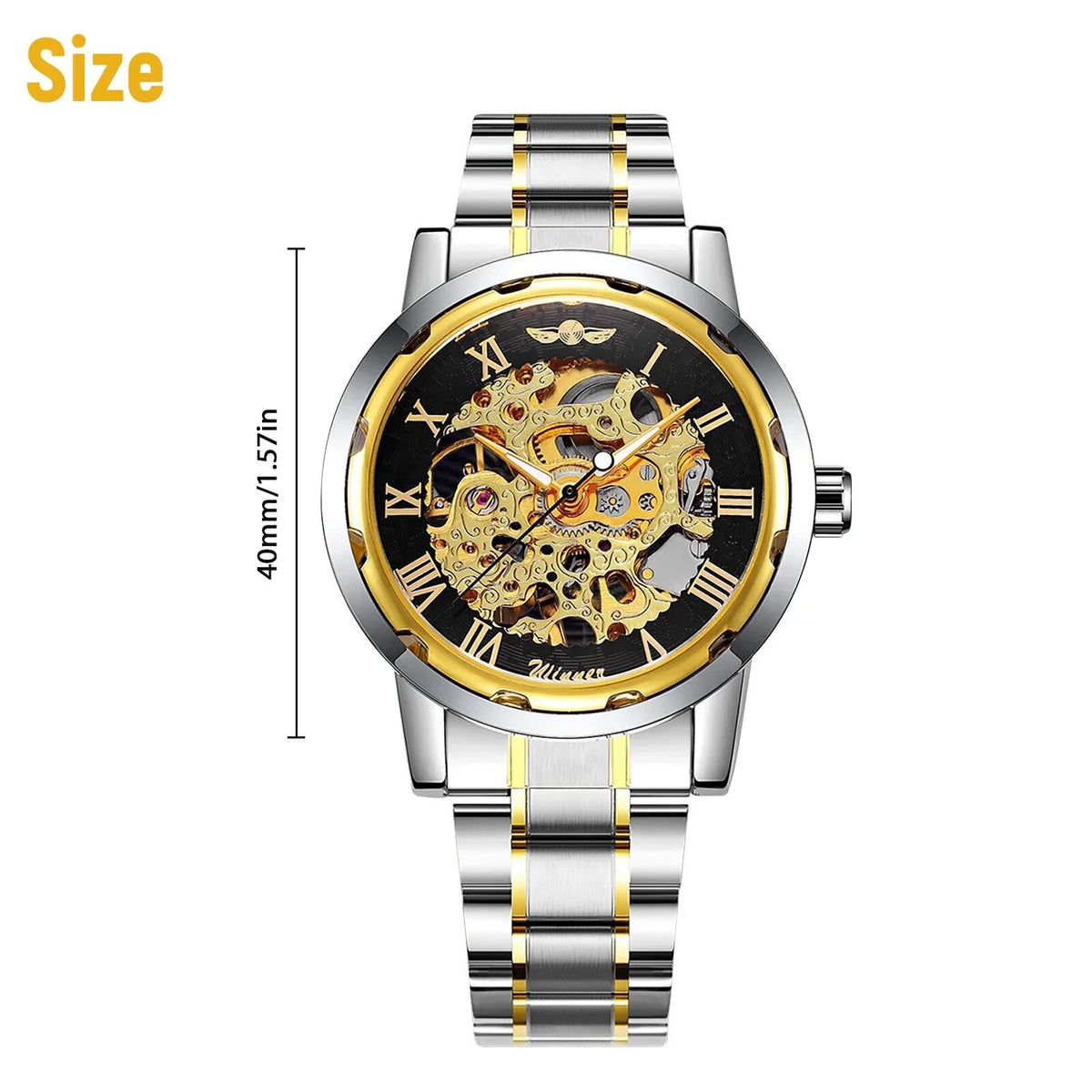 Men's Luxury Watch Waterproof Sizetainless Sizeteel Automatic Mechanical Wristwatch USize