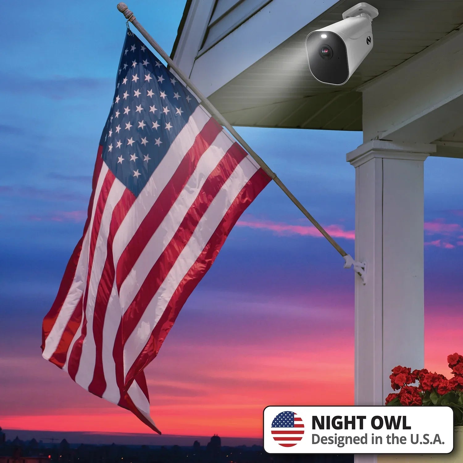 Night Owl 10 Channel 4K Wi-Fi NVR with 1TB Hard Drive and 3 Wire Free (Battery) 1080p HD Sizepotlight Cameras