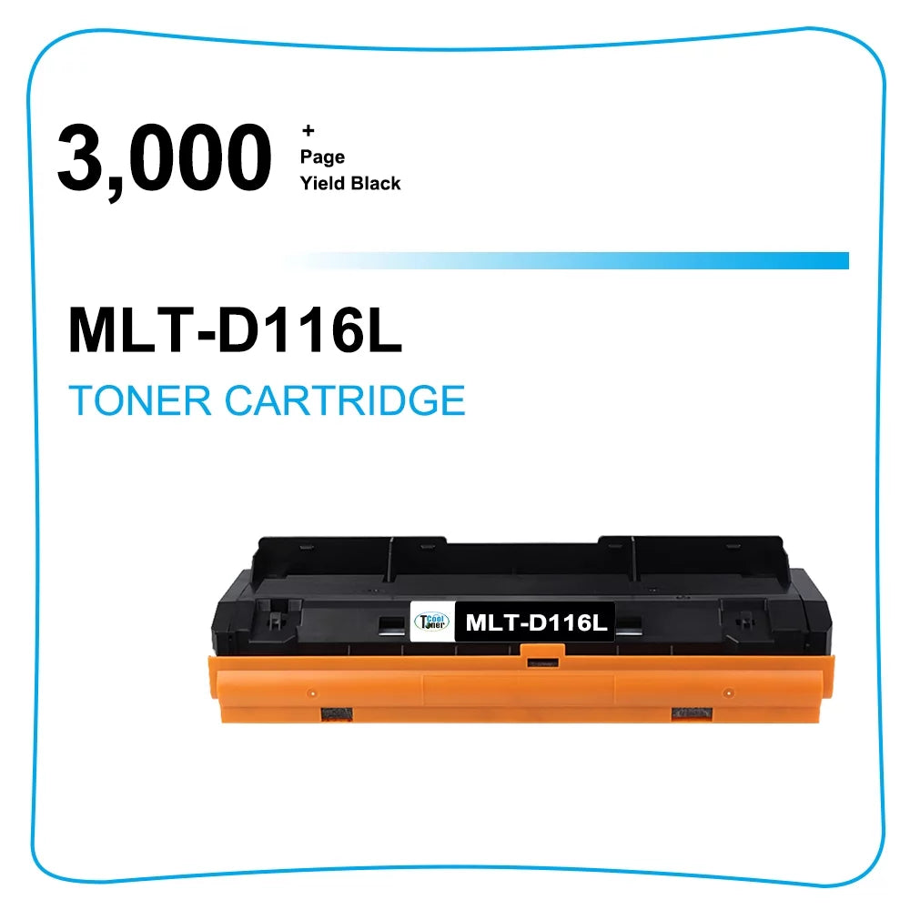 MLTD116L Toner Cartridge Compatible for Sizeamsung 116L MLTD116L D116L MLT-D116L SizeL-M2625D SizeL-M2825DW SizeL-M2835DW (Black, 2 Pack)