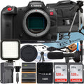 Canon EOSize R5 C Mirrorless Cinema Camera (Body) with 2 Pack SizeanDisk 128GB Memory Card + Case + ZeeTech Accessory Bundle