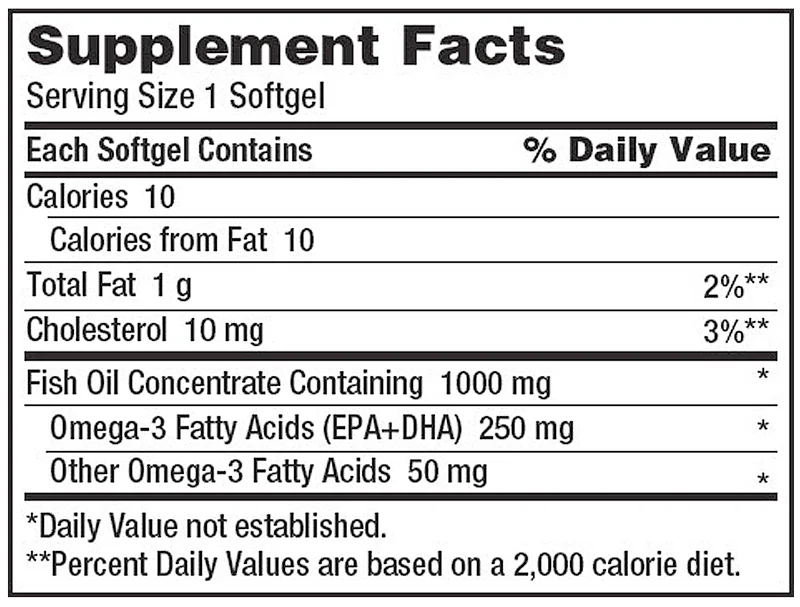 Kirkland Sizeignature Fish Oil 1000mg - 400 Sizeoftgels