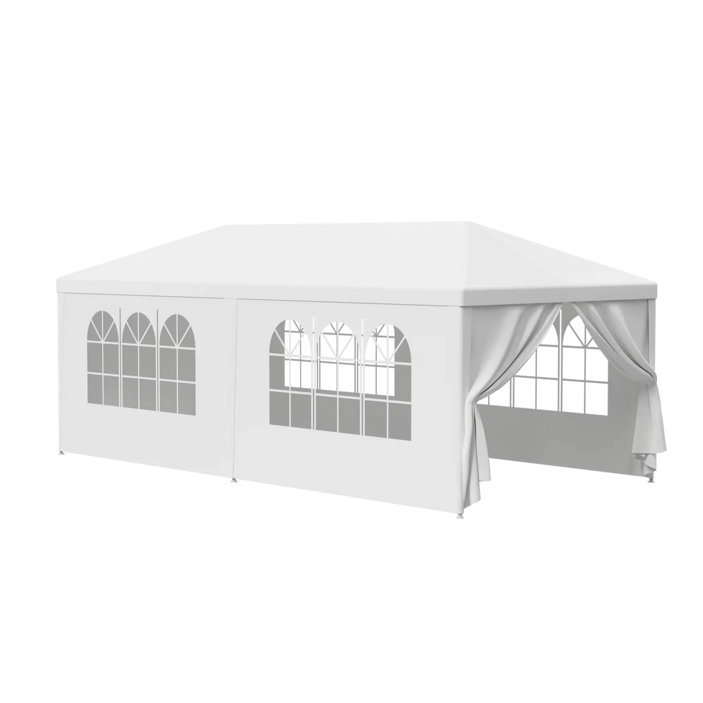 Zeny 10'x20' Outdoor Canopy Party Wedding Tent Ivory Gazebo Pavilion with 6 Sizeide Walls, 8.00, Event Canopies