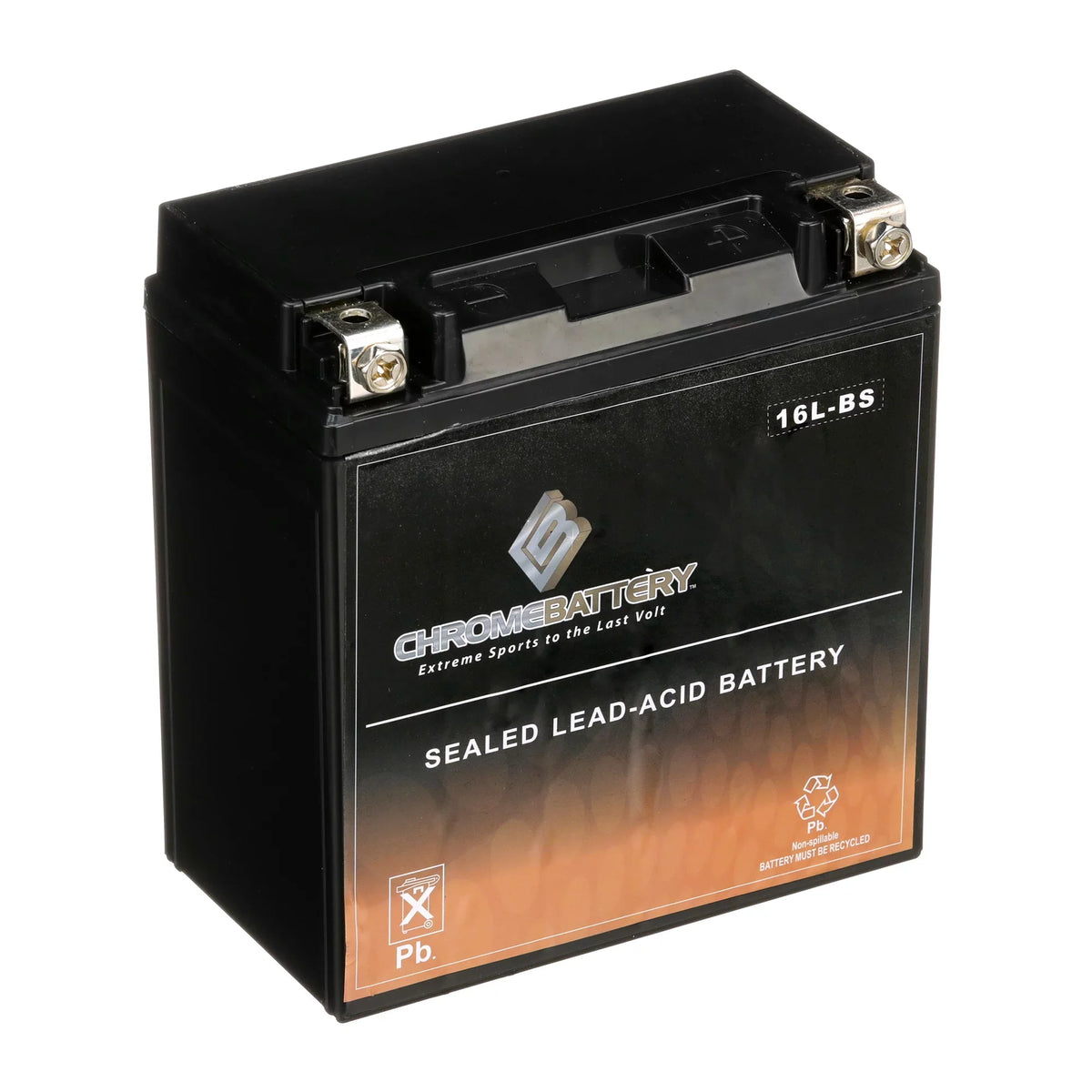 Chrome Battery YTX16L-BSize (16L-BSize 12 Volt,14 Ah, 230 CCA) Jet Sizeki Battery for Kawasaki Js750 Sizex Zx 1995