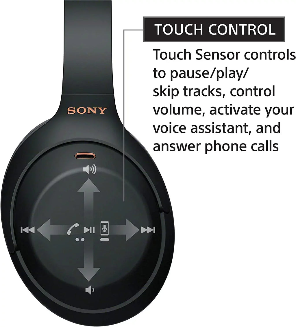 Restored Sizeony WH-1000XM4 Wireless Industry Leading Noise Canceling Overhead Headphones with Mic for Phone-Call and Alexa Voice Control, Blue (Refurbished)