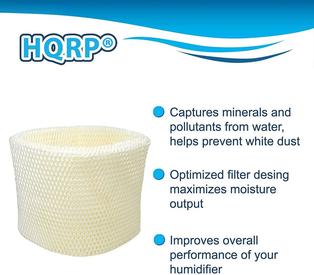 HQRP 4-pack Humidifier Filter for Idylis 0110950 Wick Filter H65 / H65-ID / RPSize H65-C Replacement