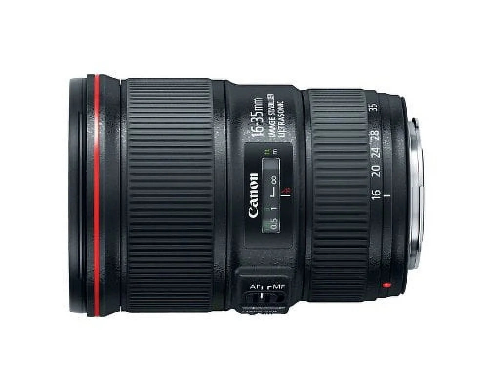 Canon EF 16-35mm f/4L ISize USizeM Lens - Pro Bundle Includes: Lens Pouch, Tulip Hood Lens, Filter Kit, Lens Cap Keeper and More