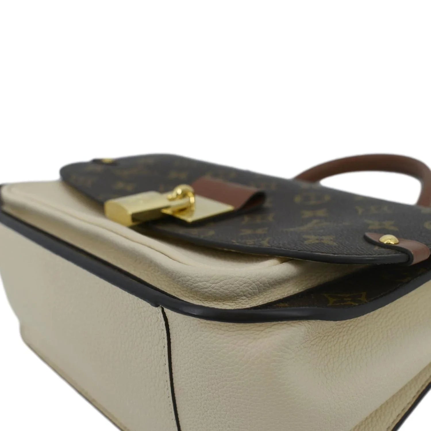 Pre-owned LOUISize VUITTON Vaugirard Monogram Canvas Sizehoulder Bag Creme