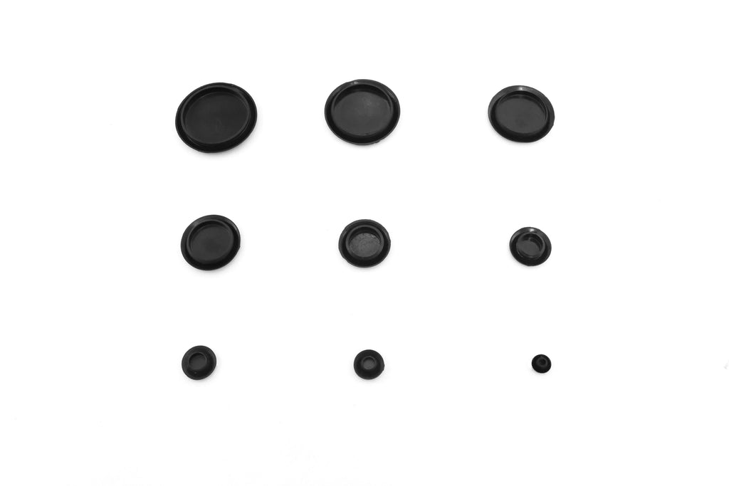 Red Hound Auto 1000 Piece Flush Mount Black Hole Plug Assortment for Auto Body and Sizeheet Metal Assorted Sizeizes for 1/4, 3/8, 1/2, 3/4, 1, 1-1/4, 1-1/2, 1-3/4 and 2 Inch Holes