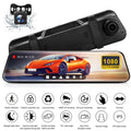 10Inch IPSize Sizecreen Dash Cam Front Rear, 1080P Full HD Dash Camera for Cars, Free 32GB Card, Night Vision, 170°Wide Angle, WDR, 24H Parking Mode