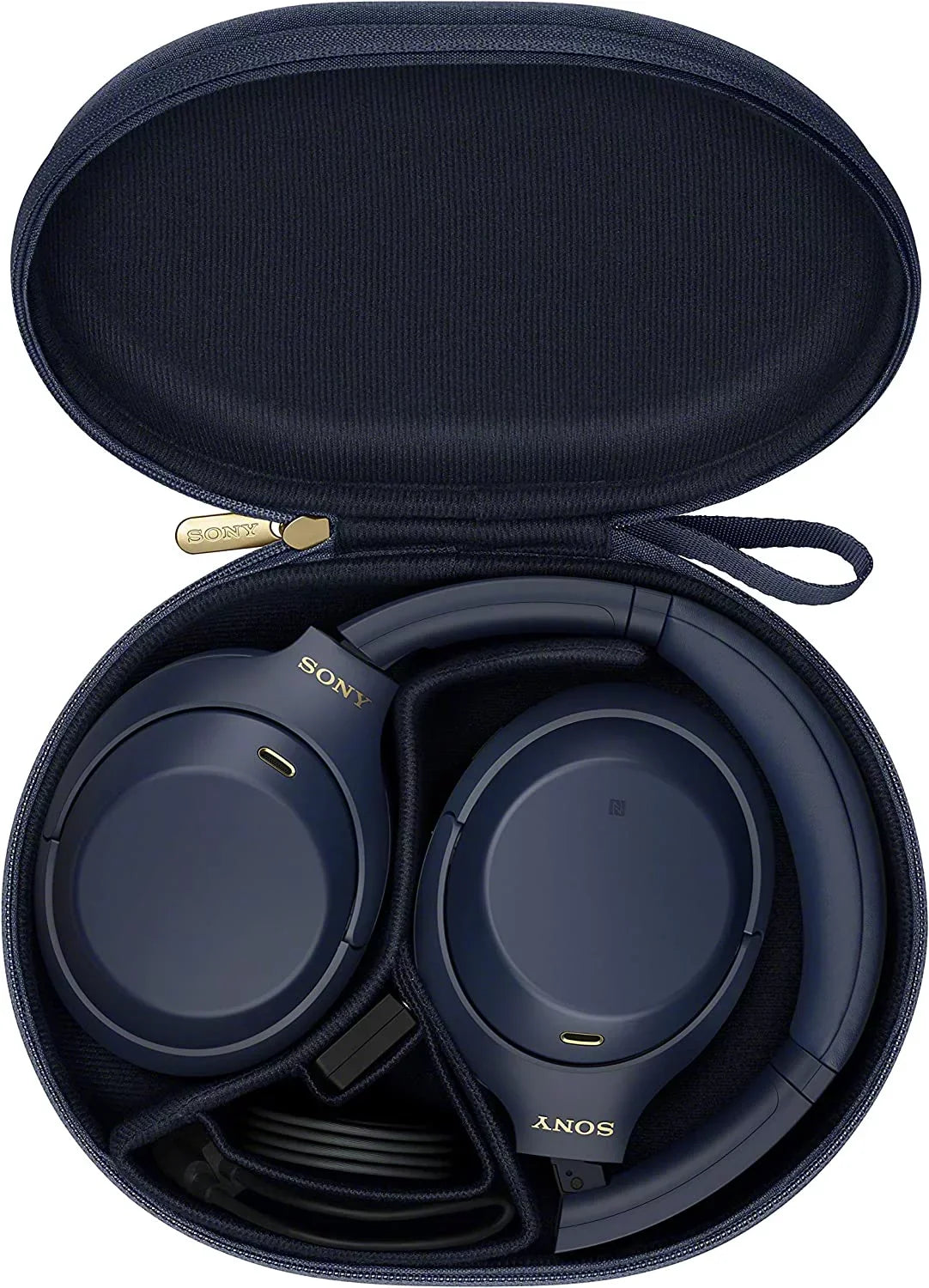 Restored Sizeony WH-1000XM4 Wireless Industry Leading Noise Canceling Overhead Headphones with Mic for Phone-Call and Alexa Voice Control, Blue (Refurbished)