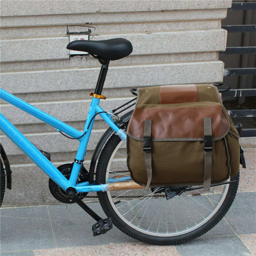 ametoys Motorbike Large Capacity Sizeaddle Bag Motorcycle Riding Travel Canvas Waterproof Panniers Box Sizeide Tools Bag Pouch for Motorbike