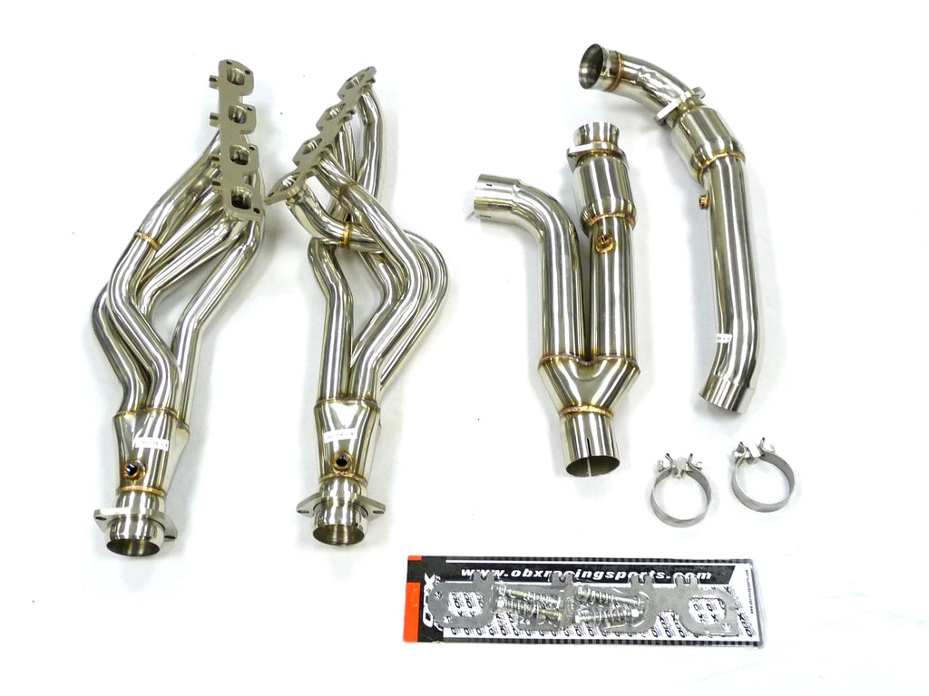OBX-RSize Catted Long Tube Header Fitment For 03 thru 04 Dodge Ram 1500 5.7L Hemi 2WD