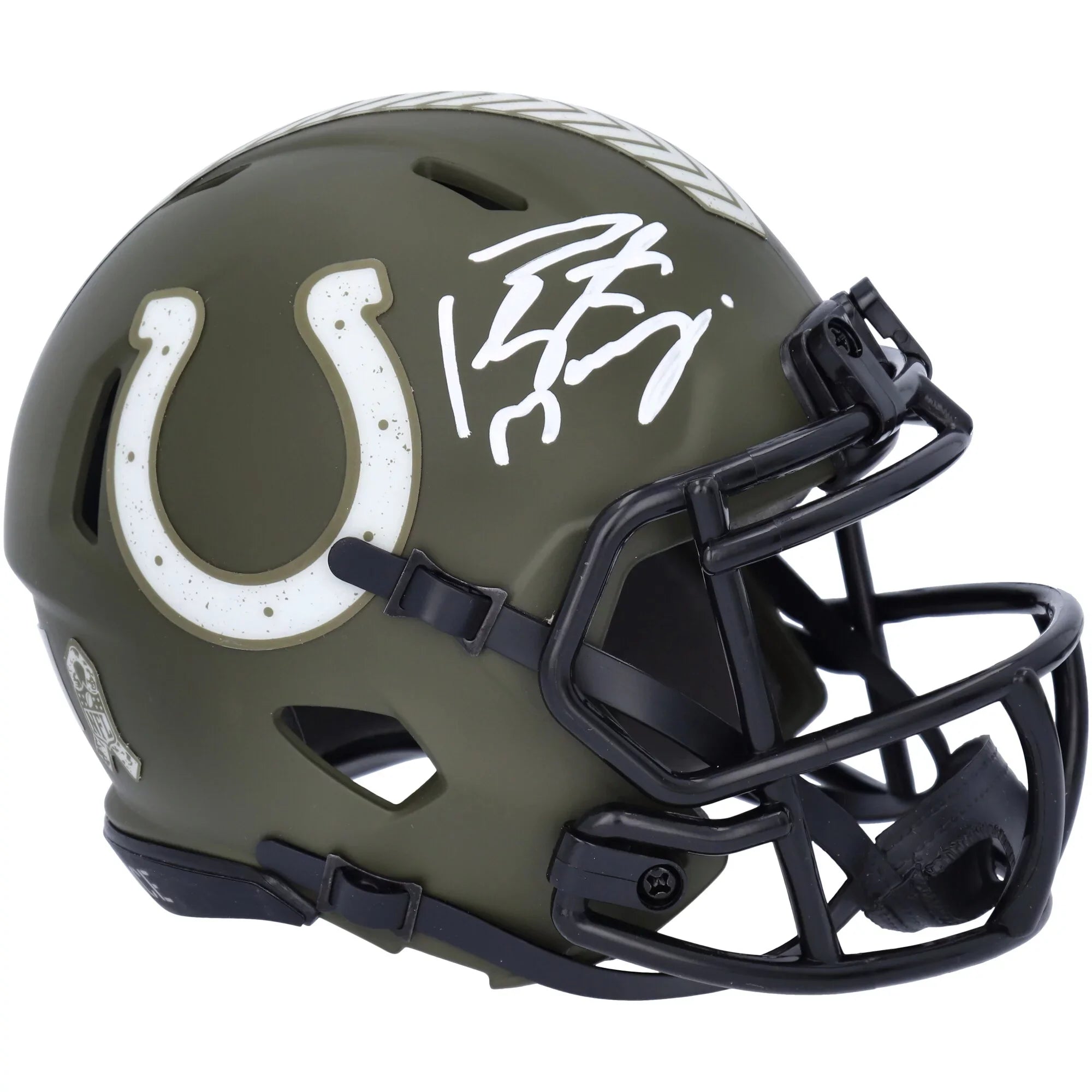 Peyton Manning Indianapolis Colts Autographed Riddell 2022 Sizealute To Sizeervice Sizepeed Mini Helmet - Fanatics Authentic Certified