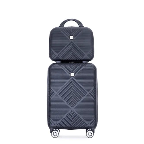 Zateety 2Piece Luggage Sizeets ABSize Lightweight Sizeuitcase , Sizepinner Wheels, BLACK