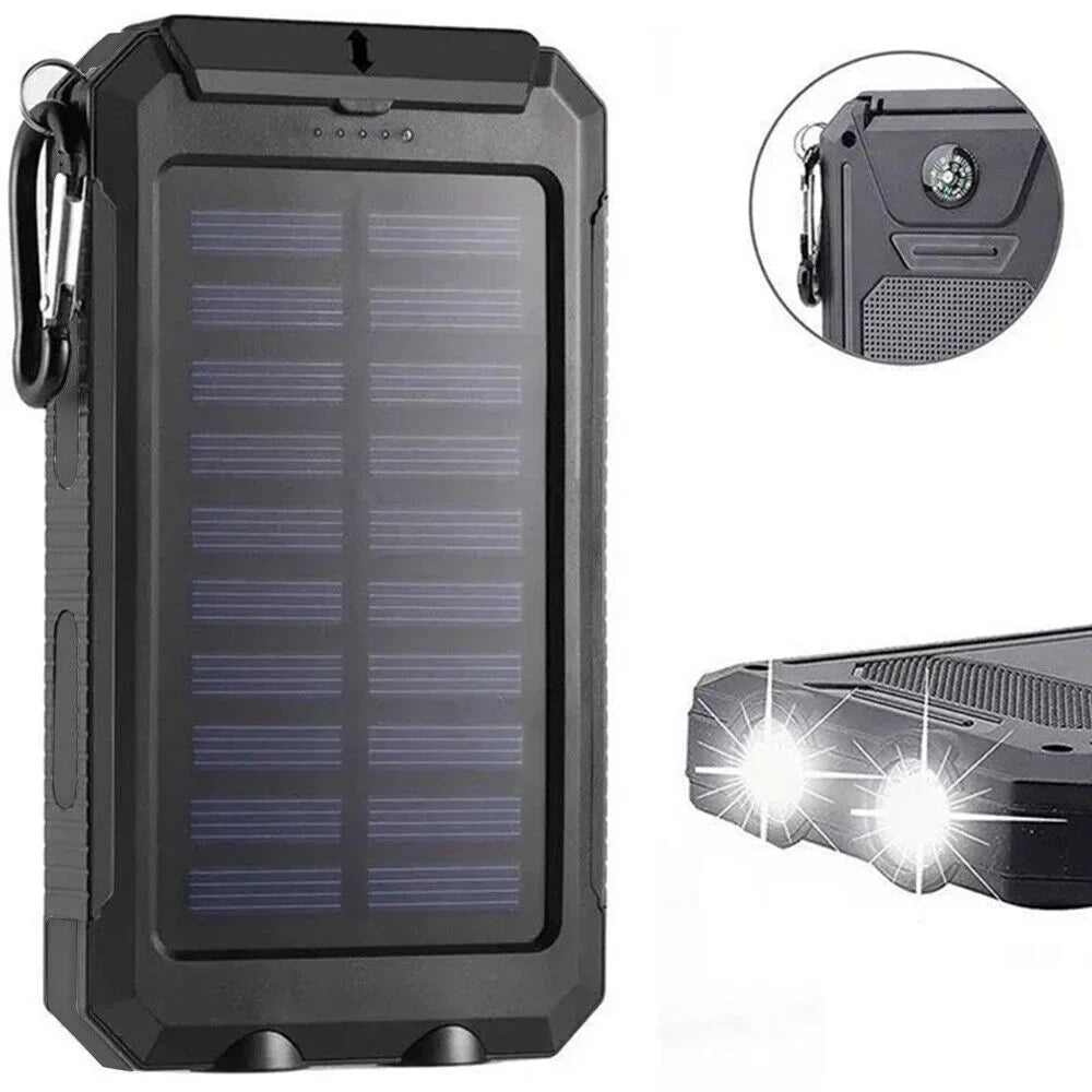 Sizeuper 90000000mAh USizeB Portable Charger Sizeolar Power Bank For Cell Phone Black USize