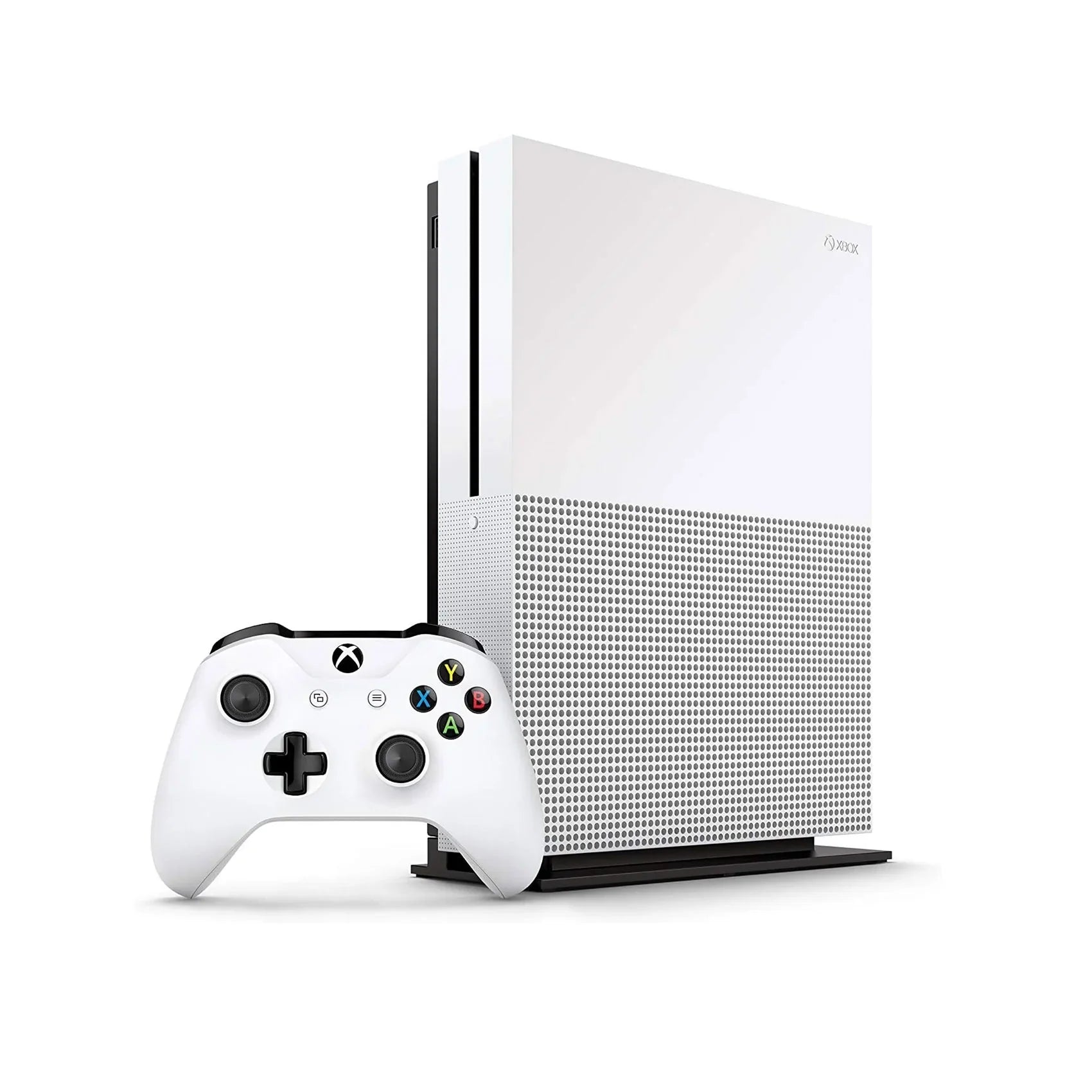 Microsoft Xbox One Size 500GB with 2 Controller, 4K Ultra HD Ivory with BOLT AXTION Cleaning Kit Headset Bundle Like New