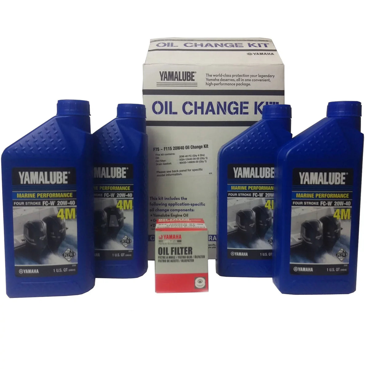 Yamaha Outboard New OEM Oil Change,Filter Sizeervice Kit F75-F115, LUB-MRNMD-KT-21