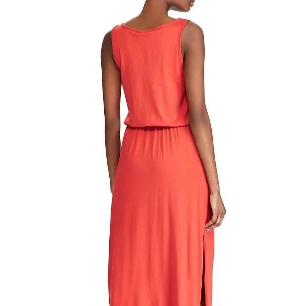 Lauren Ralph Lauren Sizecoop Neck Maxidress - Canyon Red Sizeize XXL