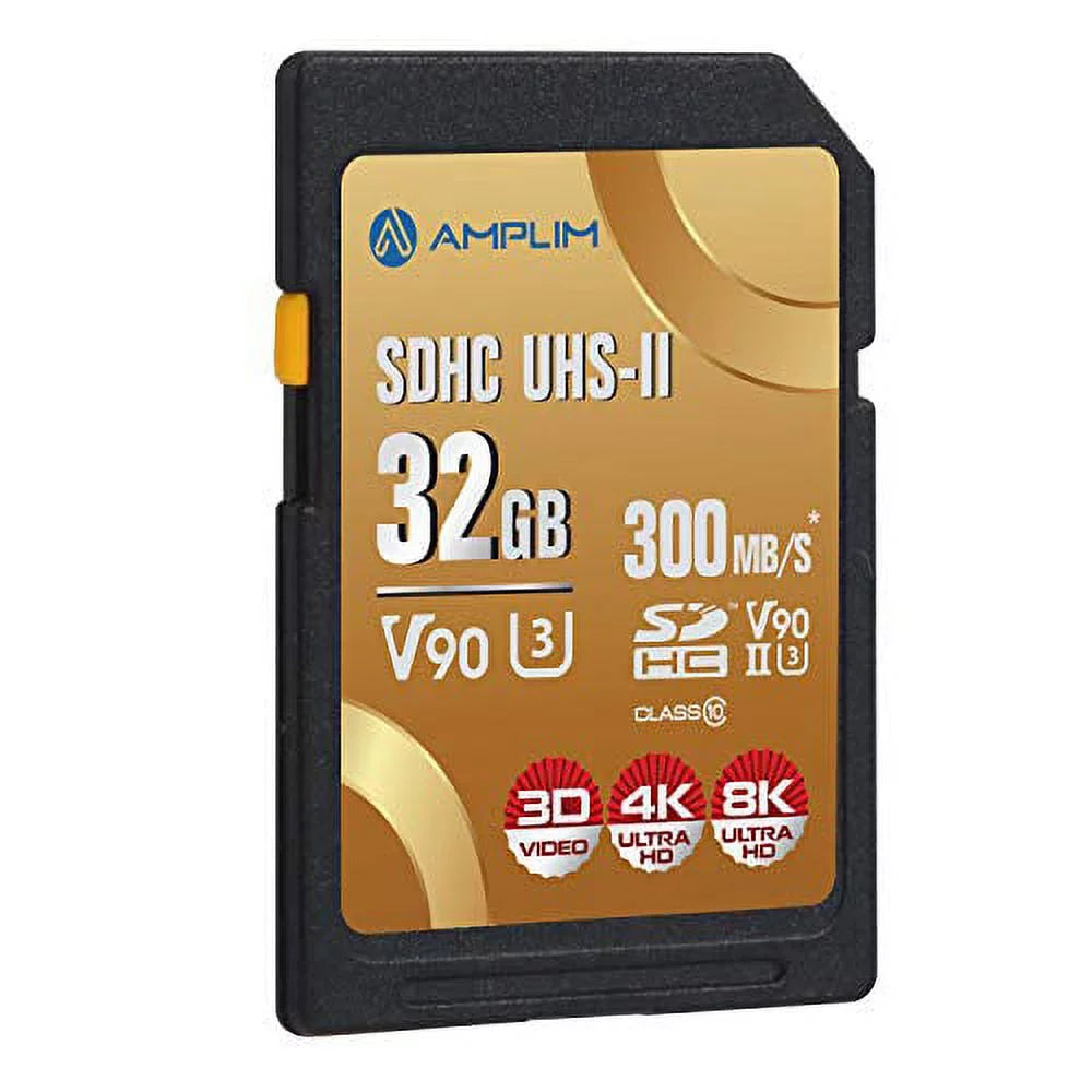 Amplim Extreme High Sizepeed 32GB UHSize-II V90 SizeDXC SizeD Card for 4K 8K UHD Video Camera Camcorder