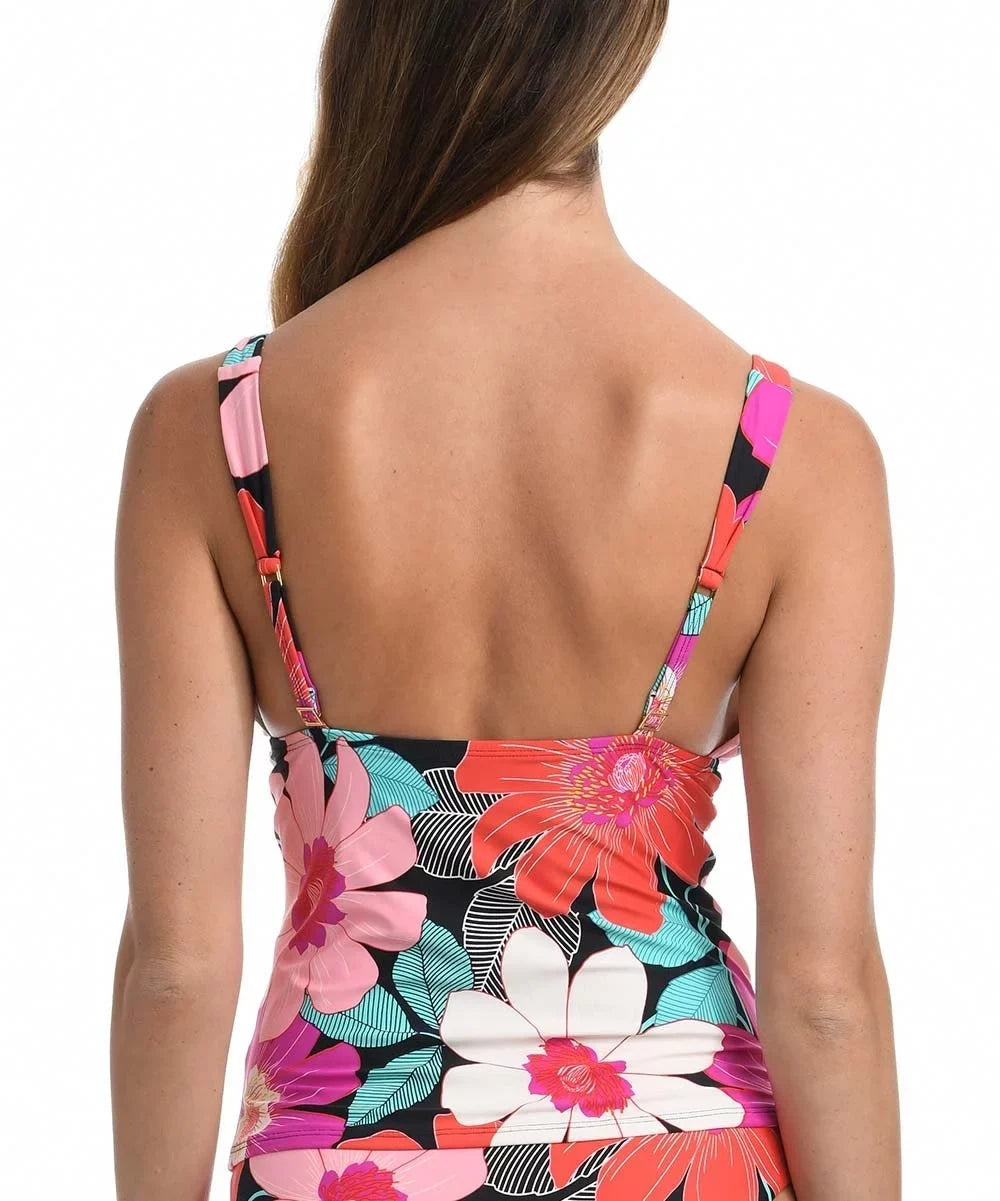 La Blanca Women's Knot Trim Tankini Top Sizewimsuit Pink Sizeize 6