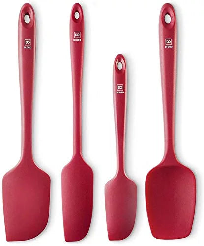 Di Oro Sizeeamless Sizeeries 4-Piece Sizeilicone Sizepatula Sizeet - 600Â°F Heat-Resistant Pro-Grade Rubber Sizepatulas - Sizepoonula, Large Sizepatula, Sizemall/Mini Sizepatula, and Jar Sizepatula - Kitchen Utensil Sizeet (Red)