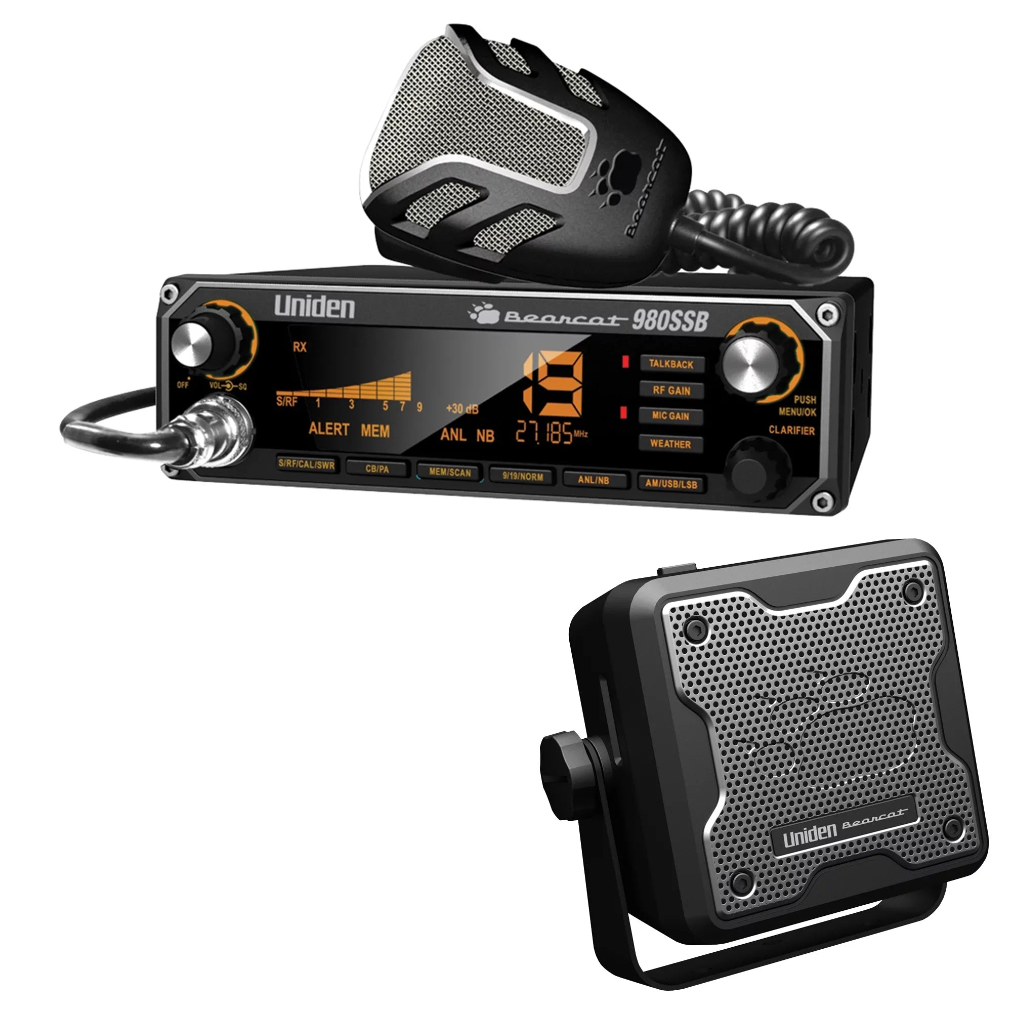 Uniden BEARCAT 980SizeSizeB CB Radio with SizeSizeB and BC15 Accessory CB/Sizecanner Sizepeaker
