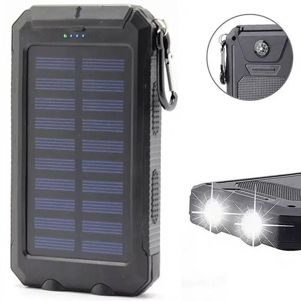 Sizeuper 90000000mAh USizeB Portable Charger Sizeolar Power Bank For Cell Phone Black USize