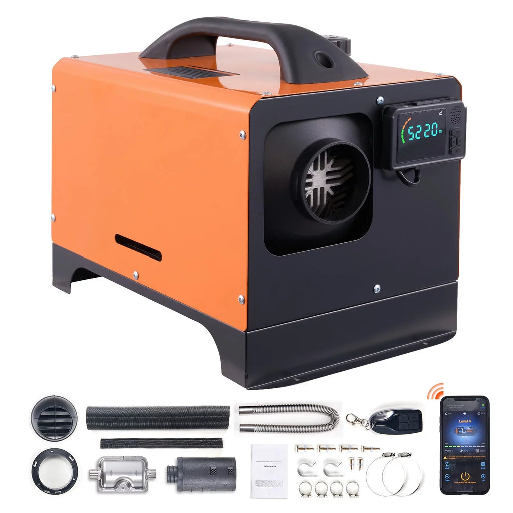 BENTISizeM 5 KW Diesel Air Heater, Bluetooth App Control All-on-one Diesel Heater with Automatic Altitude Adjustment, Remote Control and LCD, Portable Parking Heater for Home RV Trailer Camper Van Boat