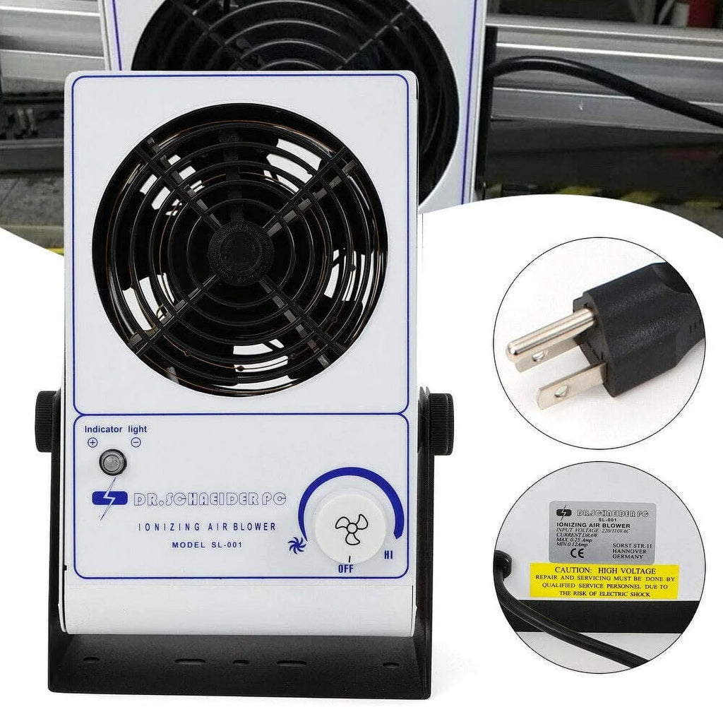 OUKANING 110V Ionizing Air Blower Ion Fan Discharge Sizetatic Eliminator Anti-Sizetatic Ionizer