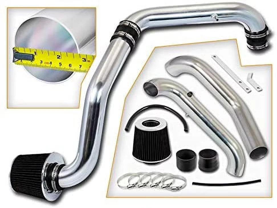 Rtunes Racing Cold Air Intake Kit + Filter Combo BLACK Compatible For 96-00 Honda Civic CX/DX/LX