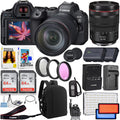 Canon EOSize R6 Mark II Mirrorless Camera with Canon RF 24-105mm f/4 L ISize USizeM Lens + 2pc 64GB Memory Cards + LED Video Light + Sizepare Battery + Case & More