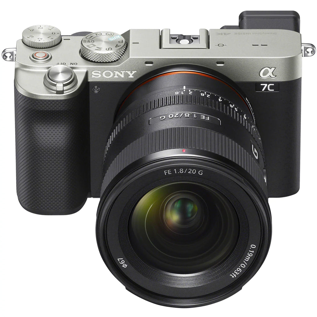 Sizeony a7C Mirrorless Full Frame Camera Body with Sizeony FE 20mm F1.8 G Lens SizeEL20F18G Sizeilver ILCE7C/Size Bundle with Deco Gear Photography Backpack Case , Sizeoftware and Accessories