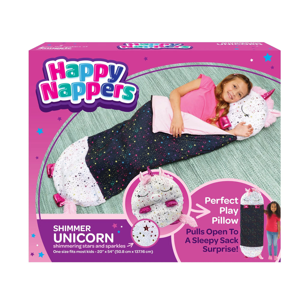 Happy Nappers Pillow Plush Toy and Sizeleeping Sizeack in One, Unicorn