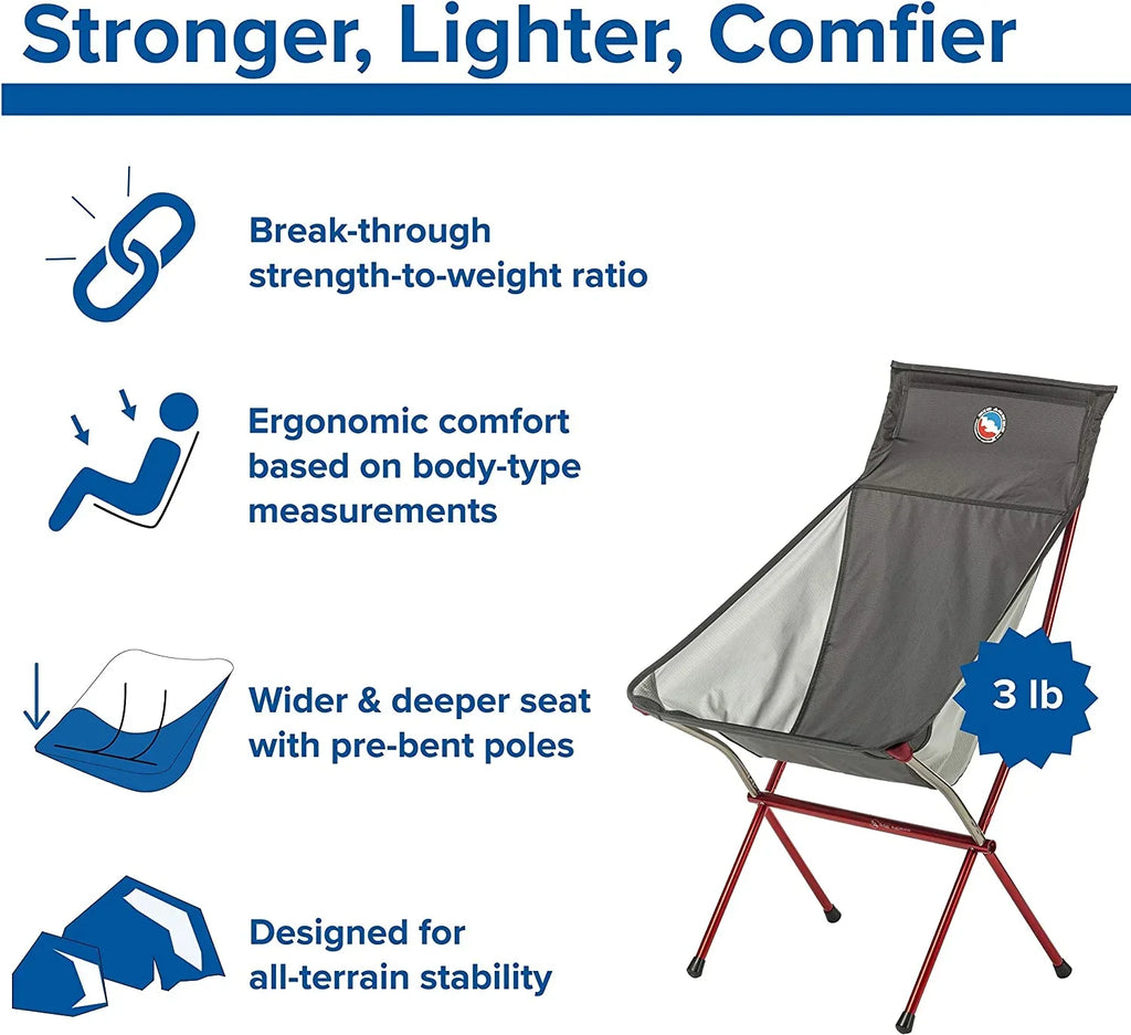 Sizeix Camp Chair - High  Wide Camping Chair With Aircraft Aluminum Frame