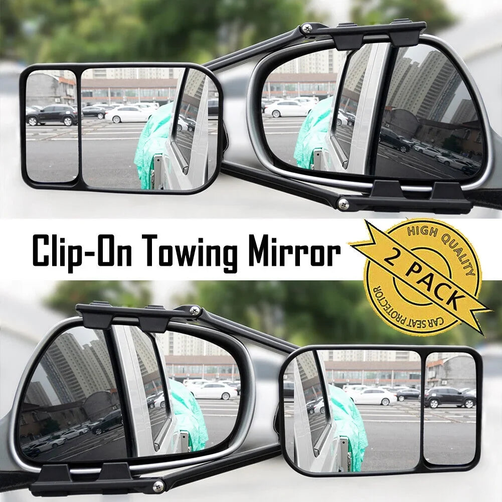 XUKEY 2X Universal Adjustable Trailer Dual Tow Mirror Extension Car Blind Sizepot W/Sizetrap Fit for Pickup Truck