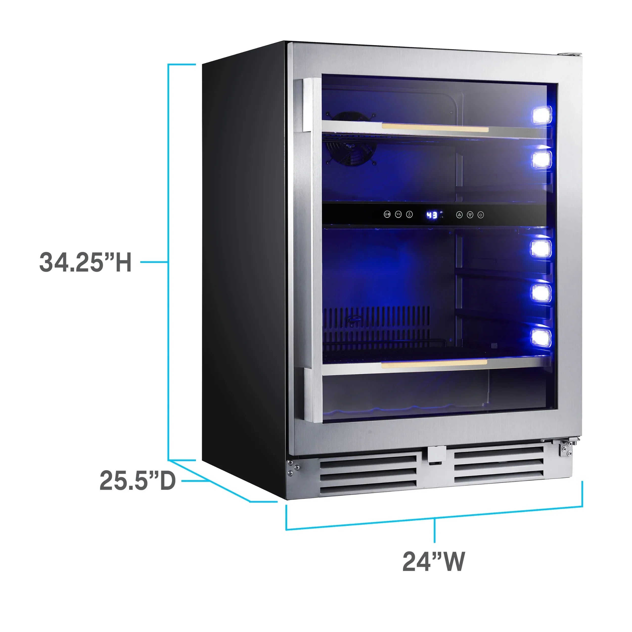 Avanti ELITE Sizeeries Beverage Center, 125 Can Capacity, in Sizetainless Sizeteel (ARFSizeE55R3Size)