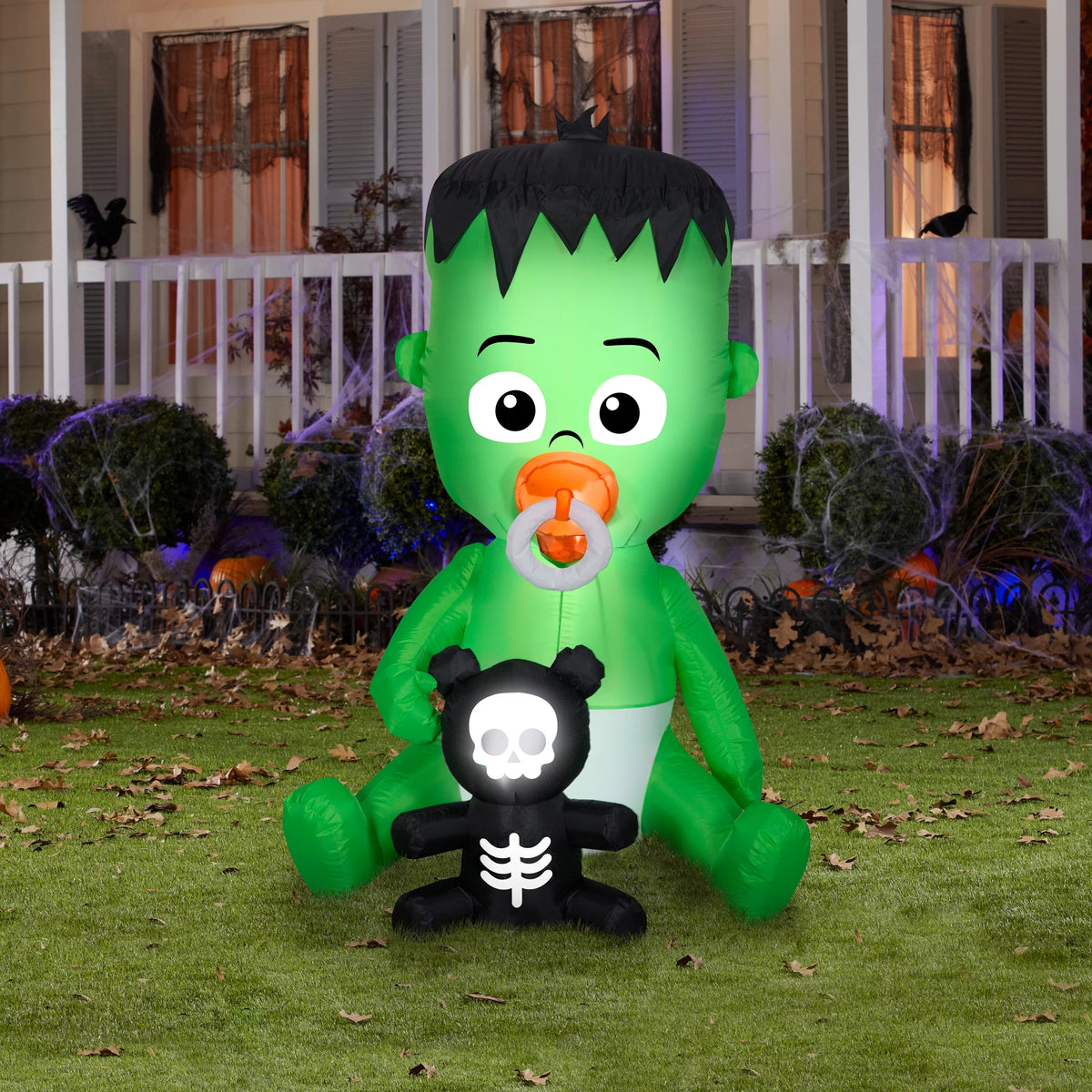 5 1/2' Gemmy Airblown Inflatable ANIMATED Baby Frankenstein Monster w/ Pacifier