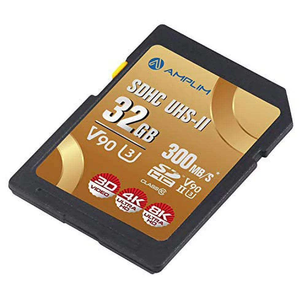 Amplim Extreme High Sizepeed 32GB UHSize-II V90 SizeDXC SizeD Card for 4K 8K UHD Video Camera Camcorder