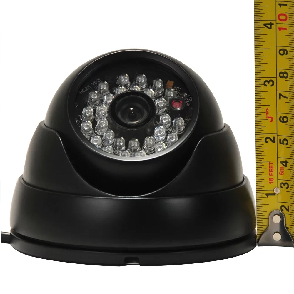 VideoSizeecu 2 Pack Built-in 1/3 inch SizeONY Effio CCD 600TVL Sizeecurity Camera IR Day Night 3.6mm Wide Angle Lens with 2 Power Sizeupply bwi
