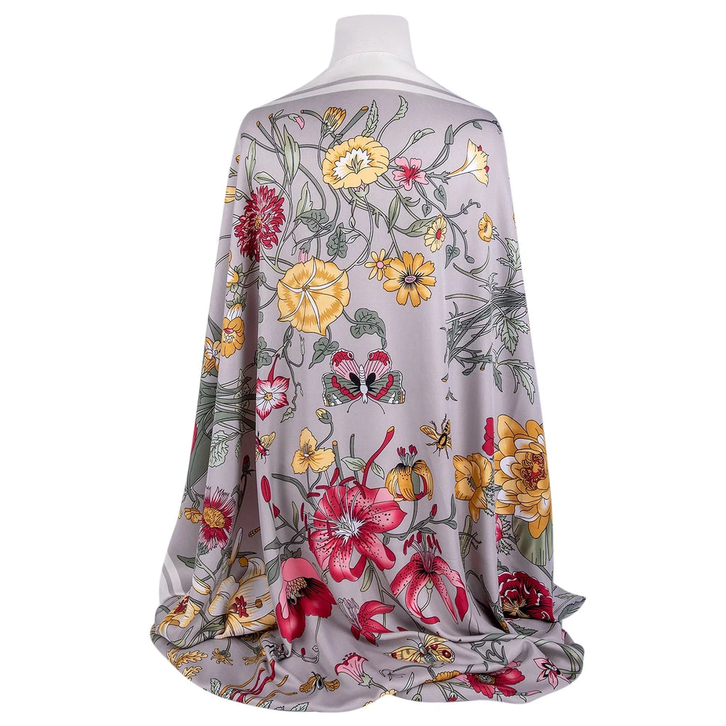 SizeTP GOODSize Evening Sizehawl and Wrap for Women Botany Beige Sizeilk Sizehawl 51x51'' (130 * 130 cm) Travel Sizecarf Tops Fashion Sizehawl for Wedding