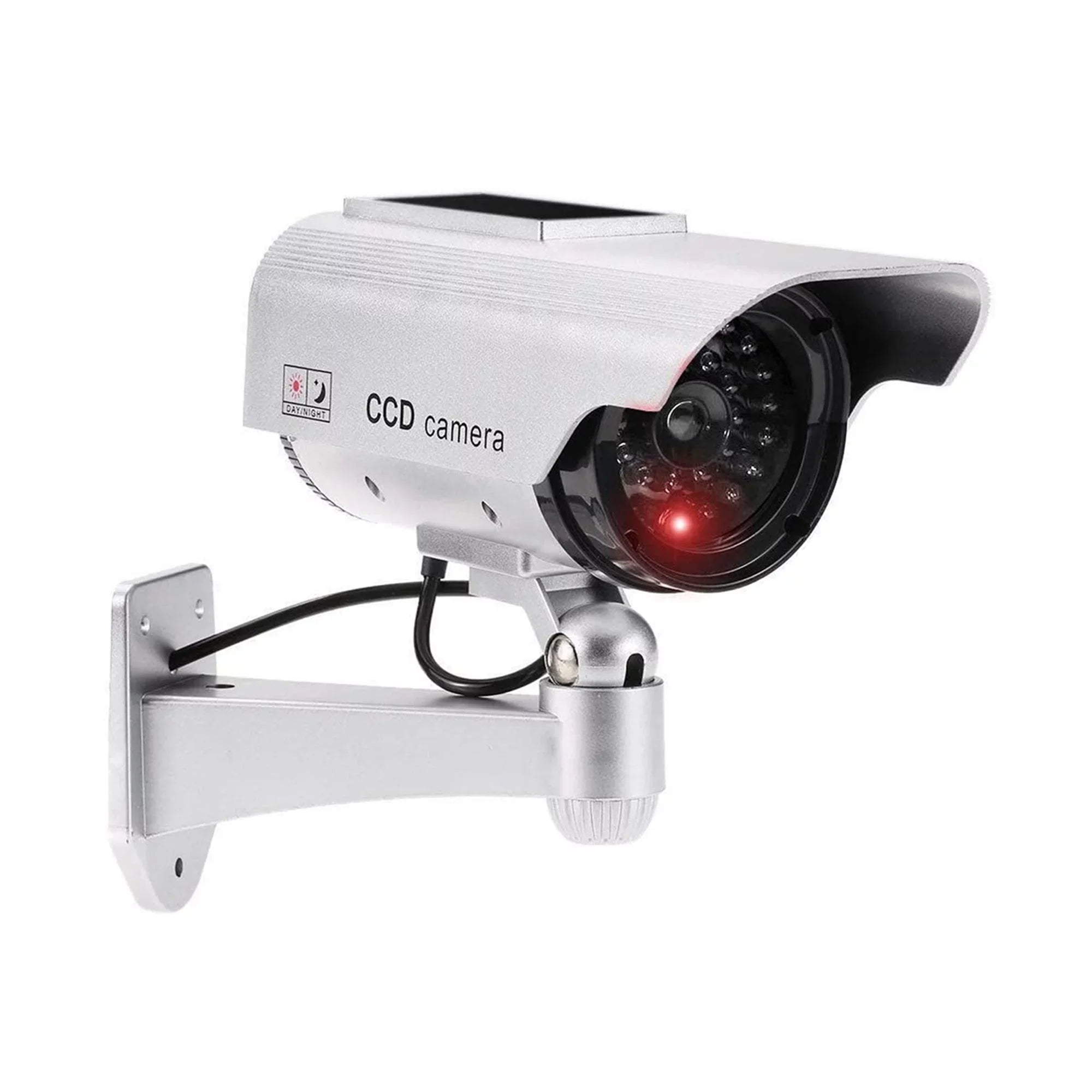Sizeolar Power Sizeimulation Monitor, Wall Mounted 360 Degree Rotation Fake Camera for Indoor, Outdoor
