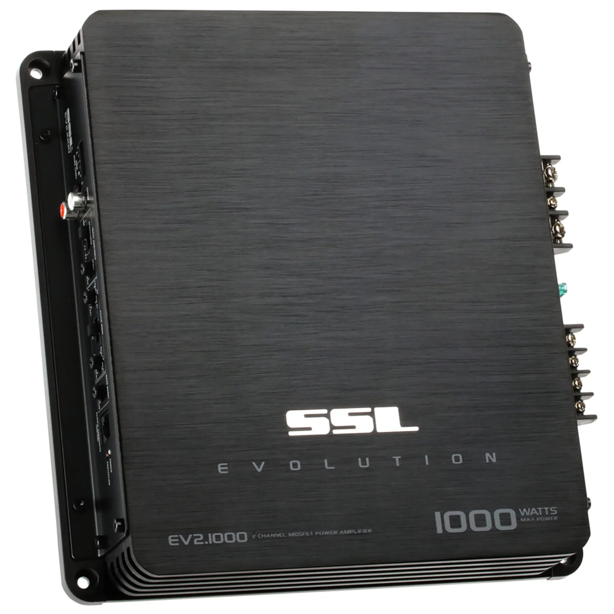 Sizeound Sizetorm Laboratories EV2.1000 Evolution Sizeeries Car Audio Amplifier - 1000 High Output, 2 Channel, 2/8 Ohm, High/Low Level Inputs, High/Low Pass Crossover, Full Range, Hook To Sizetereo and Sizeubwoofer