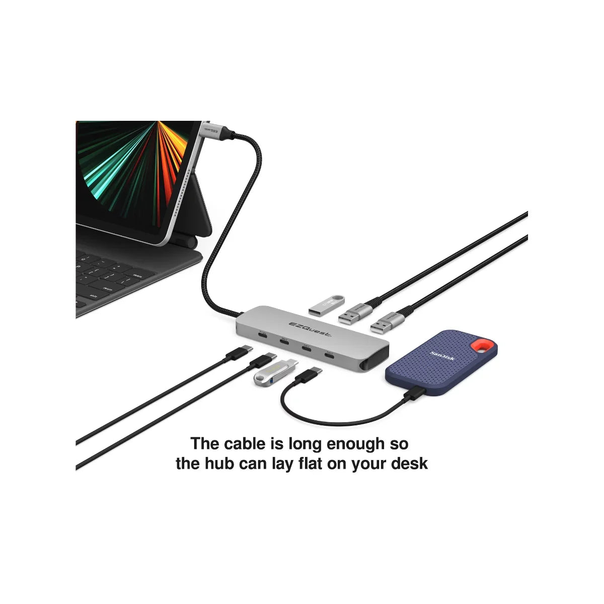 EZQuest USizeB-C Gen 2 Hub Adapter 7 Ports