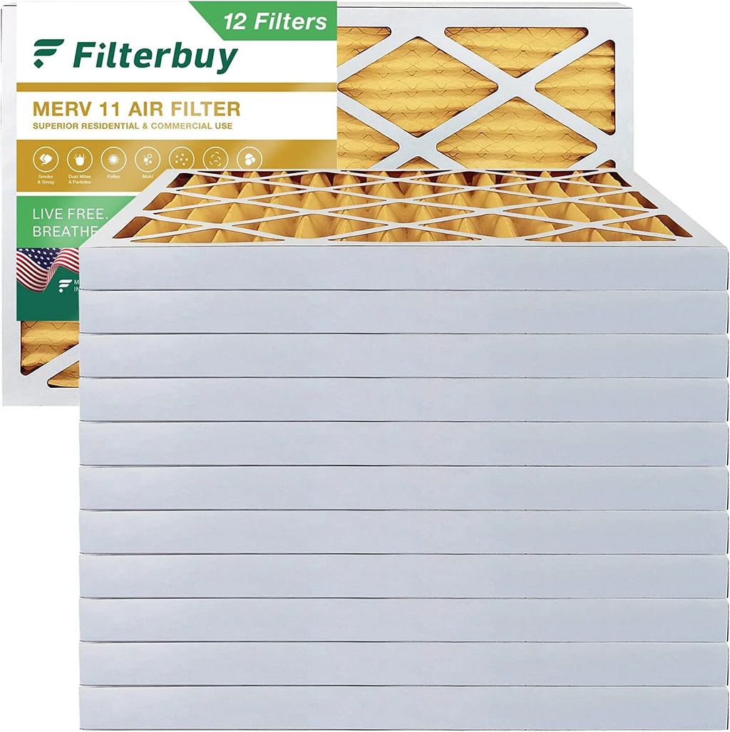 Filterbuy 16x36x2 MERV 11 Pleated HVAC AC Furnace Air Filters (12-Pack)