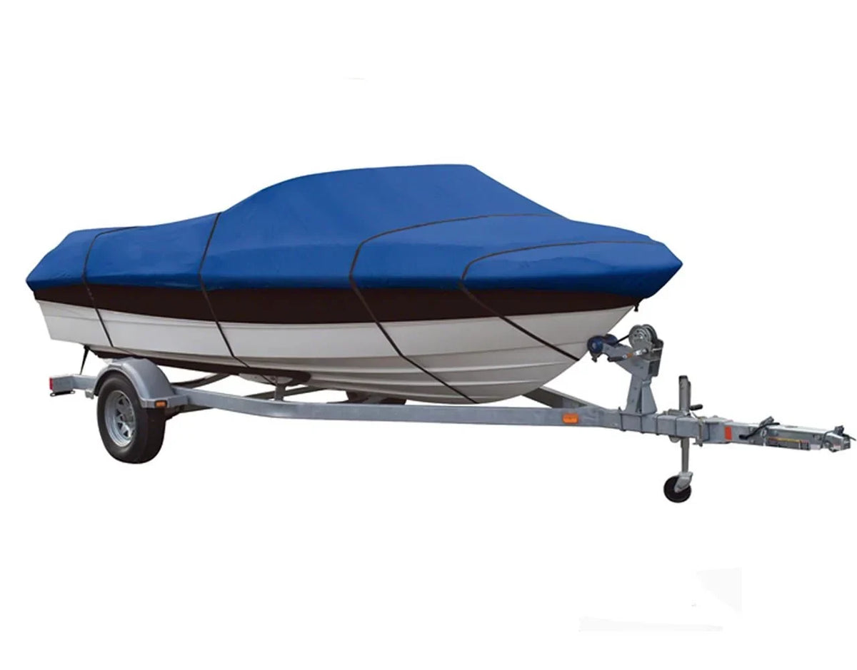 BLUE, GREAT QUALITY BOAT COVER Compatible for LUND MIRADO 16 ALL YEARSize