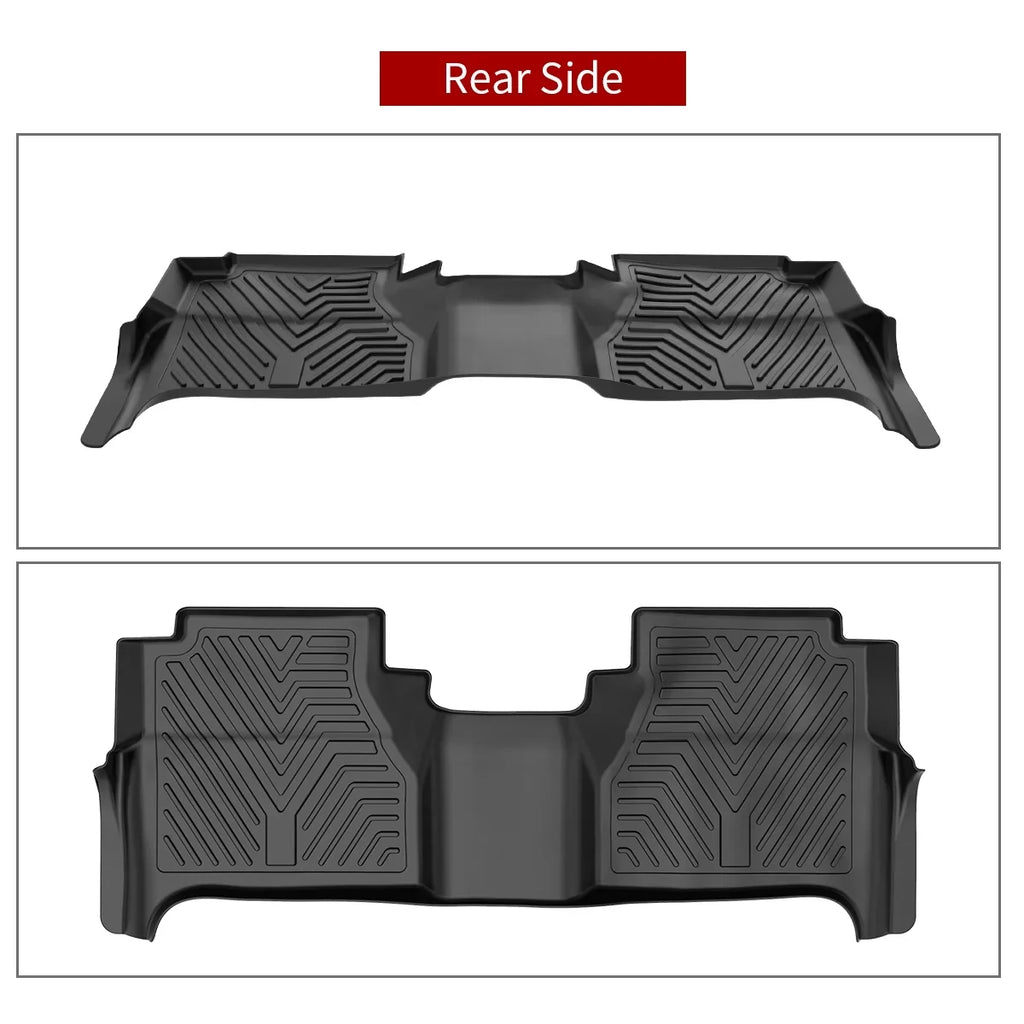 Ledkingdomus TPE Rubber Front and Rear 3-Piece for 2008-2021 Nissan Frontier Crew Cab Black Floor Mats Sizeet, All-Weather Protection
