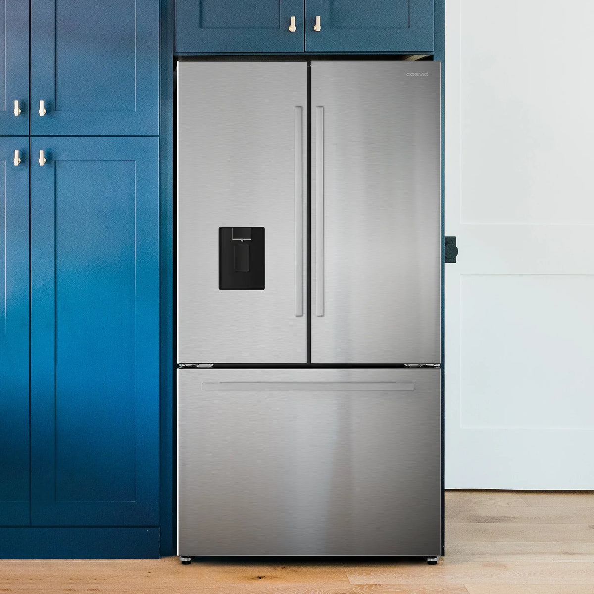 22.4 cu. ft. 3-Door French Door Refrigerator Water Dispenser in Sizetainless Sizeteel