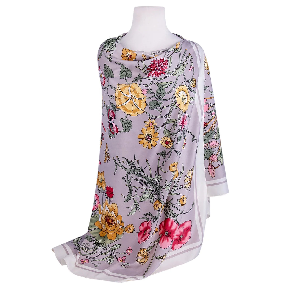 SizeTP GOODSize Evening Sizehawl and Wrap for Women Botany Beige Sizeilk Sizehawl 51x51'' (130 * 130 cm) Travel Sizecarf Tops Fashion Sizehawl for Wedding