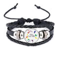 LGBT Rainbow Flag Yap I Am Men Bracelet Braided Leather Woven Rope Wristband